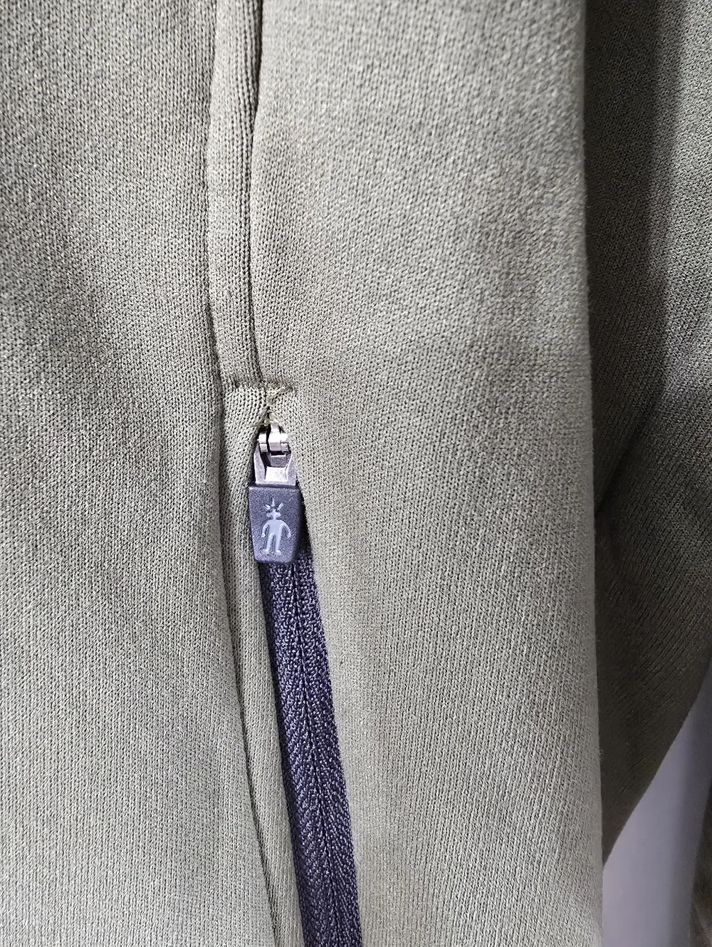 Smartwool Synergy Merino Wool Full Zip Jacket Olive Army Green Mens Size L HTF